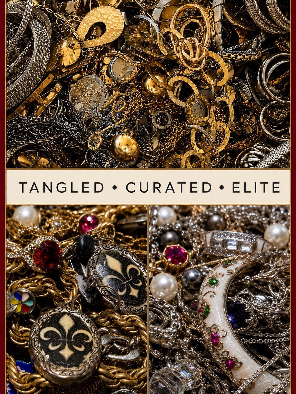 2 LB 3-Way Jewelry Lot | Tangled Curated Elite Gold Silver Reseller Mix